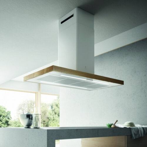 Elica BIO ISLAND WH/A/120 ROVERE Sziget páraelszívó fehér LED világítás 1 db motor