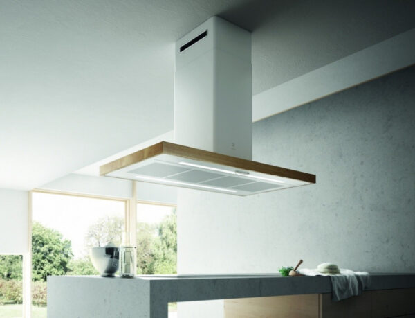 Elica BIO ISLAND WH/A/120 ROVERE Sziget páraelszívó fehér LED világítás 1 db motor