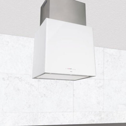 Nodor NORBREEZE ISLA CUBE GLASS ECO 60 WH Sziget páraelszívó LED világítás 1 db motor