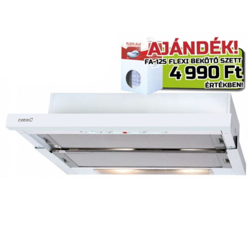 Cata TF-5260 WH/L fehér Beépíthető Kihúzható páraelszívó (Ledes) LED világítás 2 db motor