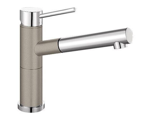 Blanco ALTA-S COMPACT Silgránit-K Tartufo színű-K Gránit - króm csaptelep (517634)