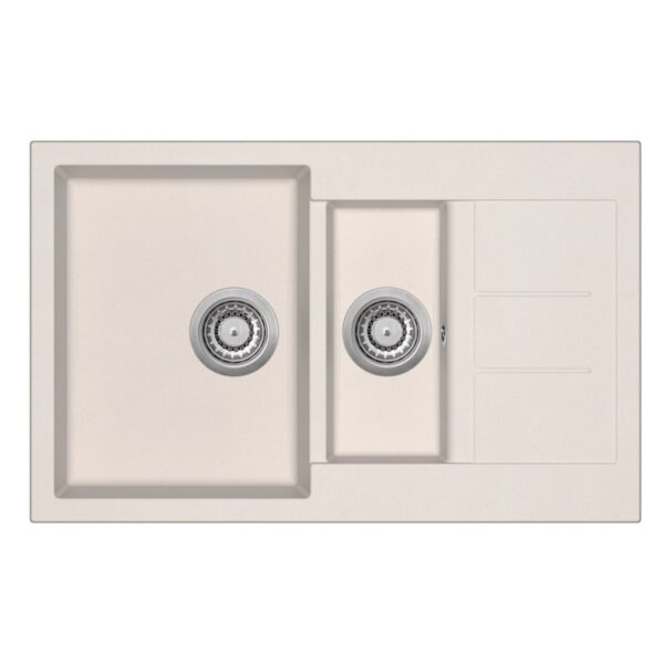 EVIDO Cubo 6S Compact Bézs színű Gránit mosogatótál (105572)
