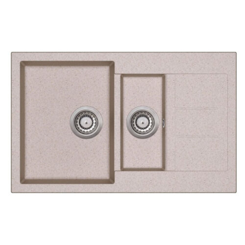 EVIDO Cubo 6S Compact Homok színű Gránit mosogatótál (105573)