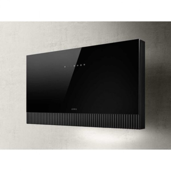 Elica SUPER PLAT BL/F/80 fekete üveg Fali páraelszívó LED világítás 1 db motor