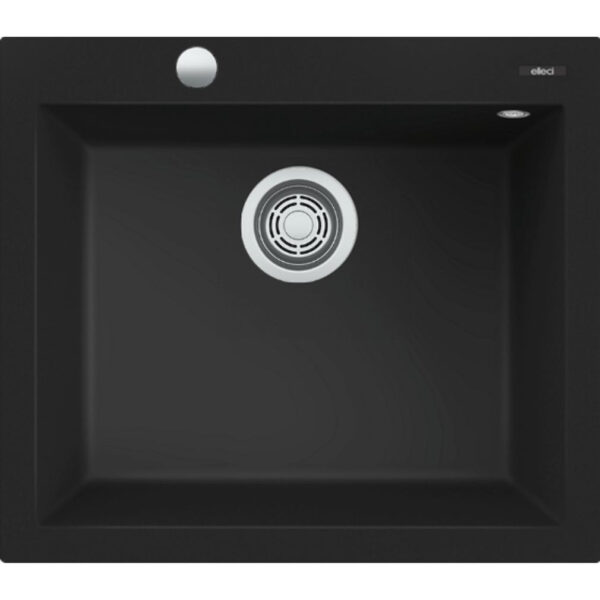 Elleci Quadra 105 AUTOMATA K86 Black Kerámia mosogatótálca ( LKQ10586AUT) Munkalapra szerelhető