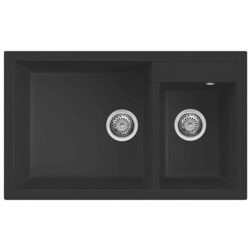 Elleci Quadra 440 G40 Nero Gránit mosogatótálca (LGQ44040)Munkalapra szerelhető
