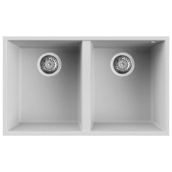 Elleci Quadra 340 G68 Bianco Gránit mosogatótálca