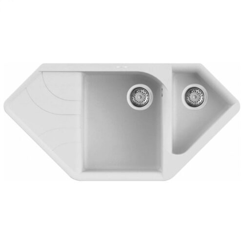 Elleci Ego Corner G68 Bianco Gránit mosogatótálca (LGECOR68)Munkalapra szerelhető