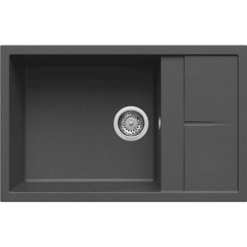 Elleci Unico 310 M70 Nero metal Gránit mosogatótálca (LMU31070)Munkalapra szerelhető