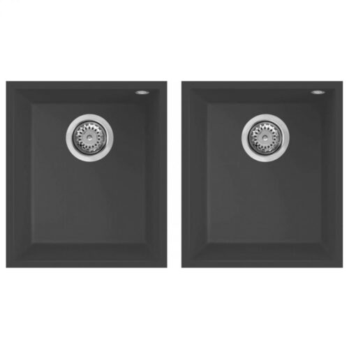 Elleci Quadra 200 M70 Nero metal Gránit mosogatótálca
