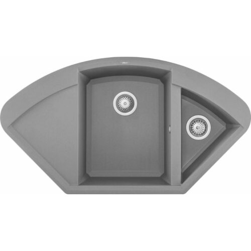 Elleci Easy Corner G48 Cemento Gránit mosogatótálca (LGYCOR48)Munkalapra szerelhető