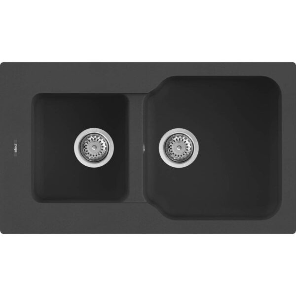 Elleci Fox 430 G40 Nero Gránit mosogatótálca (LGF43040)Munkalapra szerelhető