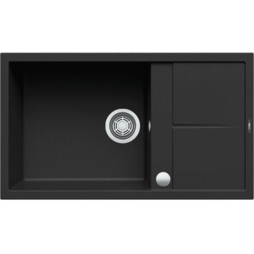 Elleci Unico 410 AUTOMATA K86 Black Kerámia mosogatótálca (LKU41086AUT) Munkalapra szerelhető