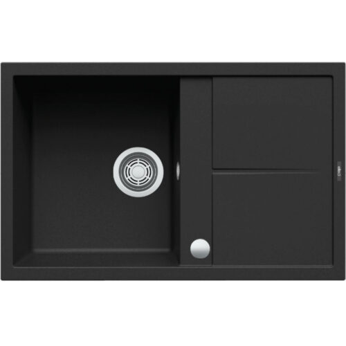 Elleci Unico 300 AUTOMATA K86 Black Kerámia mosogatótálca (LKU30086AUT) Munkalapra szerelhető