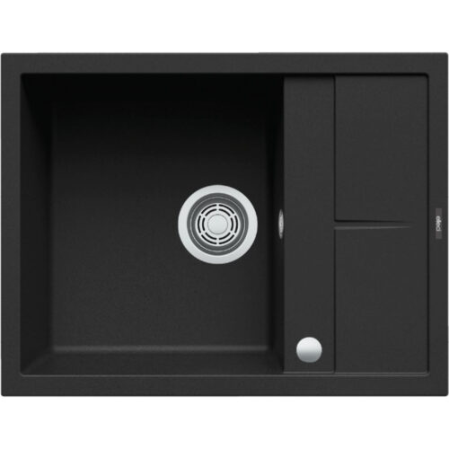 Elleci Unico 125 AUTOMATA K86 Black Kerámia mosogatótálca (LKU12586AUT) Munkalapra szerelhető