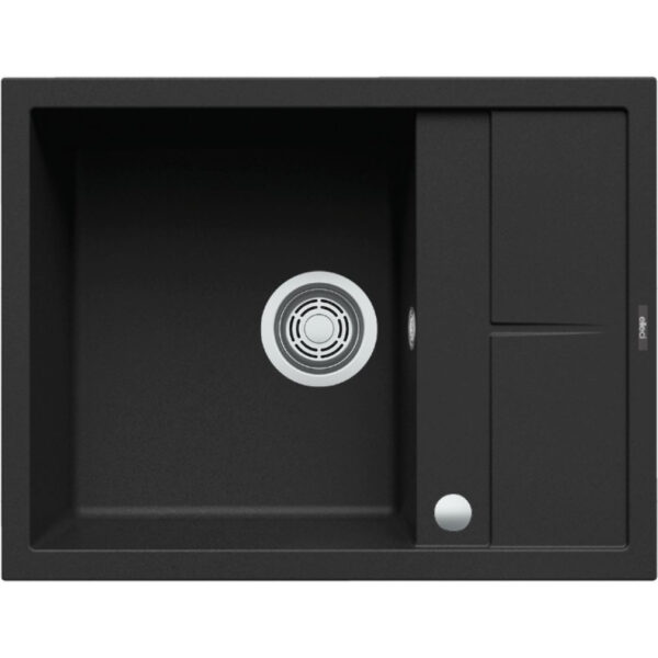 Elleci Unico 125 AUTOMATA K86 Black Kerámia mosogatótálca (LKU12586AUT) Munkalapra szerelhető