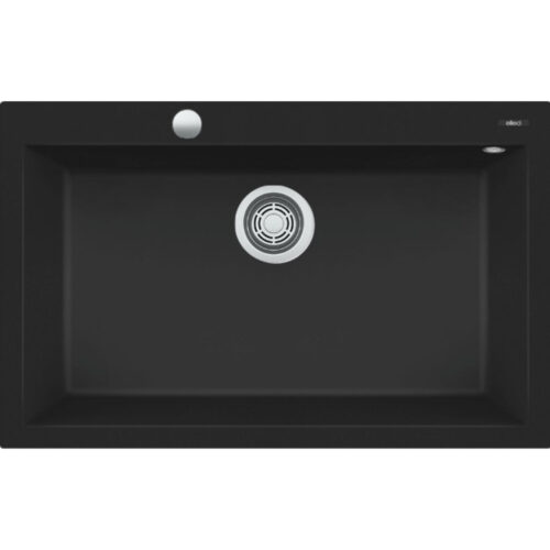 Elleci Quadra 130 AUTOMATA K86 Black Kerámia mosogatótálca ( LKQ13086AUT) Munkalapra szerelhető