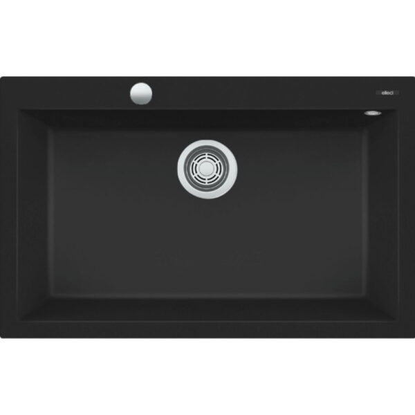 Elleci Quadra 130 AUTOMATA K86 Black Kerámia mosogatótálca ( LKQ13086AUT) Munkalapra szerelhető