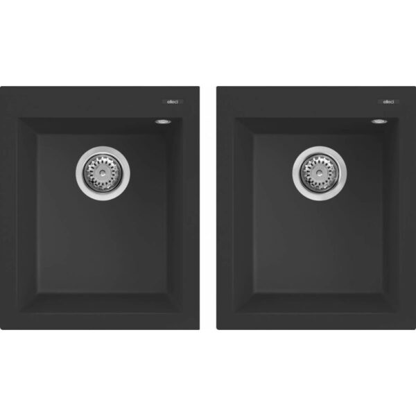 Elleci Quadra 200 G40 Nero Gránit mosogatótálca (LGQ20040)Munkalapra szerelhető