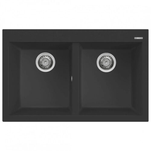 Elleci Quadra 350 M70 Nero metal Gránit mosogatótálca (LMQ35070)Munkalapra szerelhető
