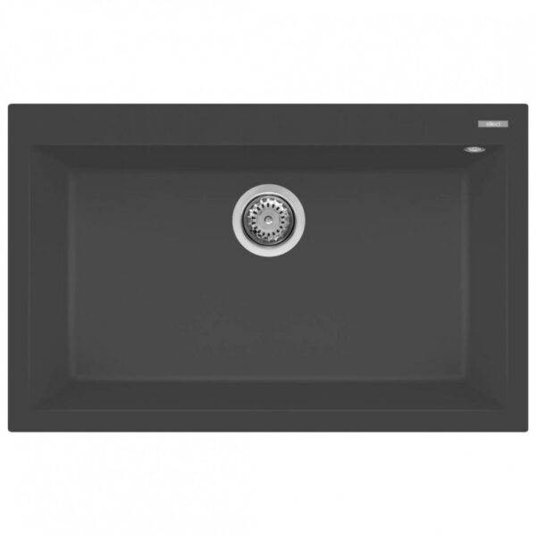Elleci Quadra 130 M70 Nero metal Gránit mosogatótálca (LMQ13070)Munkalapra szerelhető